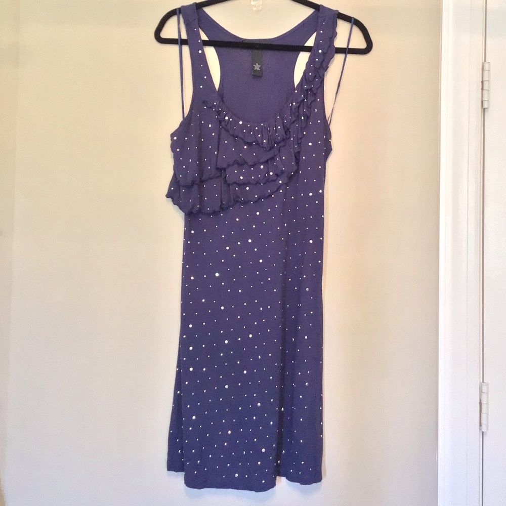 Dark blue studded dress